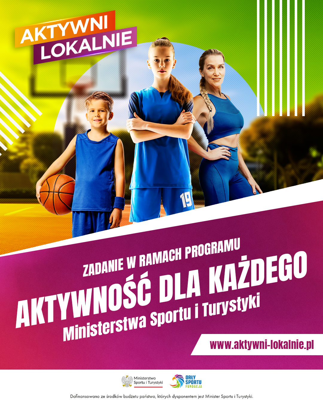 Plakat ministerstwa sportu aktywni lokalnie